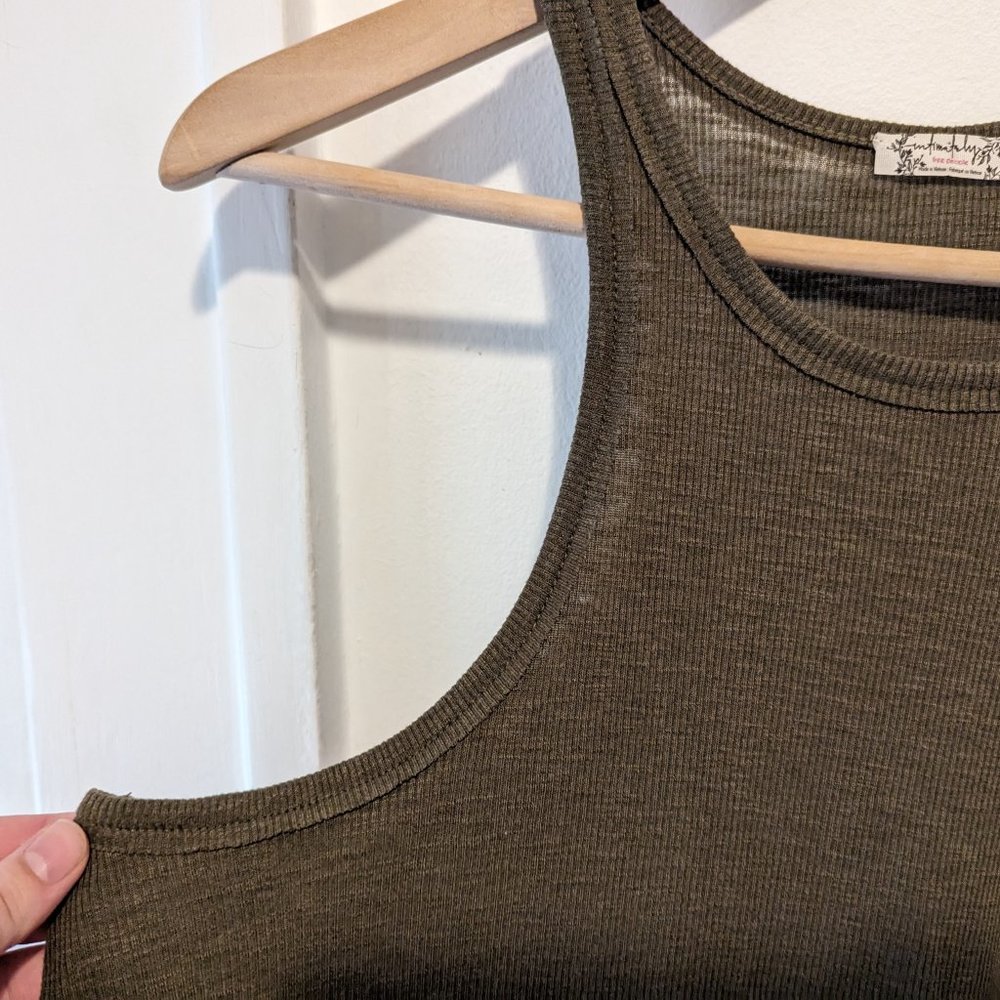 FP Intimately Olive Green Ribbed Tank - Picture 4 of 12
